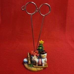 Place Card Holder Christmas Holiday Tree Snowman